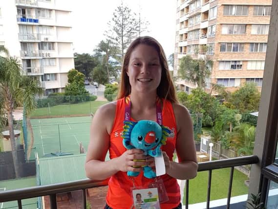 Jess Breach at the Commonwealth Games Athletes' Village.