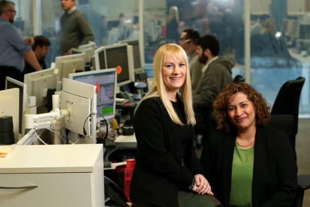 Jayne Tanner, left, and Hester Appleby Goudberg at Specsavers,  Solent Business Park, Whiteley
Picture: Chris Moorhouse (180103-152218006)