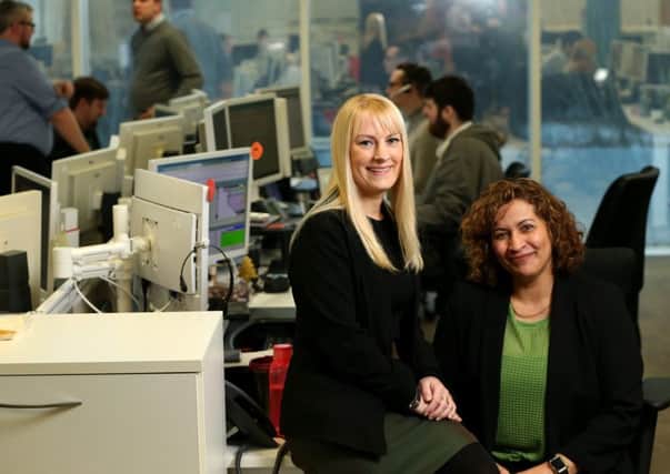 Jayne Tanner, left, and Hester Appleby Goudberg at Specsavers,  Solent Business Park, Whiteley
Picture: Chris Moorhouse (180103-152218006)