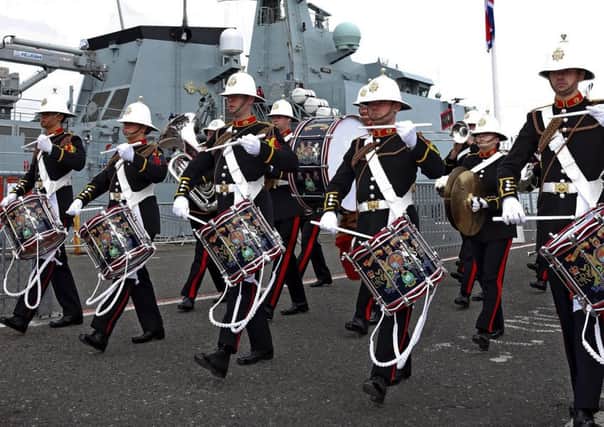 HMS Forth is welcomed into the Royal Navy Picture: LPhot Dan Rosenbaum