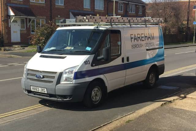 The council van has been seen parking 'regularly' on double-yellow lines