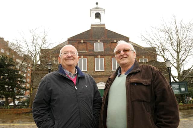 Andy Pottinger and Jim Steele of the Portsea Men's Shed.