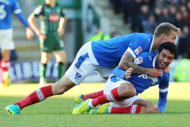 Danny Rose scored a dramatic late equaliser for Pompey at Home Park last season Picture: Joe Pepler