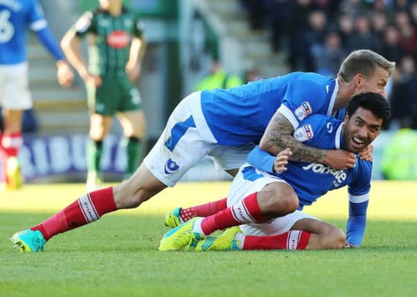 Danny Rose scored a dramatic late equaliser for Pompey at Home Park last season Picture: Joe Pepler