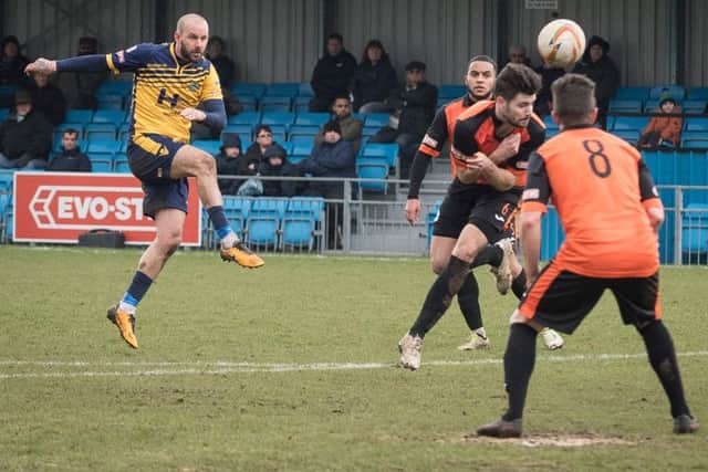 Rowan Vine had good chances to score a goal in Gosport's league game against Chesham United. Picture: Keith Woodland