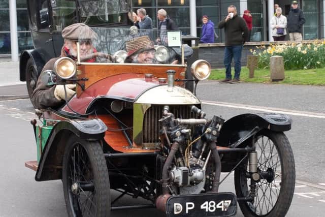 Dave Bettridge and Carol Darby behind a 1922 Morgan Grand Prix.Picture: Keith Woodland PPP-180415-141234006