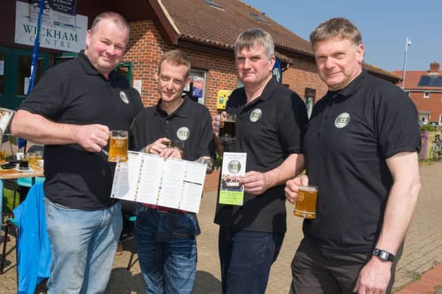 Wickham Charity Beer Festival organisers from the left are Dave Martin, Ash Wilson, Mike Betts and John Taylor
Picture: Duncan Shepherd (180338-013)