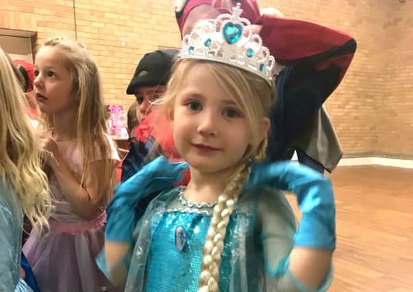 Hera Pharoah dressed as Elsa at her fifth birthday party