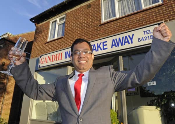 Abu-Suyeb Tanzam outside the Gandhi takeaway in Fareham. Picture: Ian Hargreaves