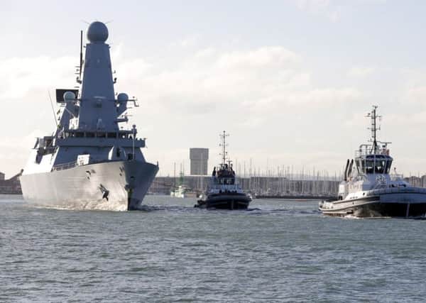 HMS Diamond, a Type 45 warship, returns home to Portsmouth in December