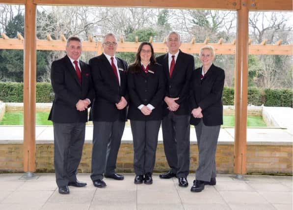 The team from Oaks Crematorium Havant. From left, Neil Fish, Terry Reave, Donna Shawashi-Smith, Ian Rudkin and Lorraine Cobb