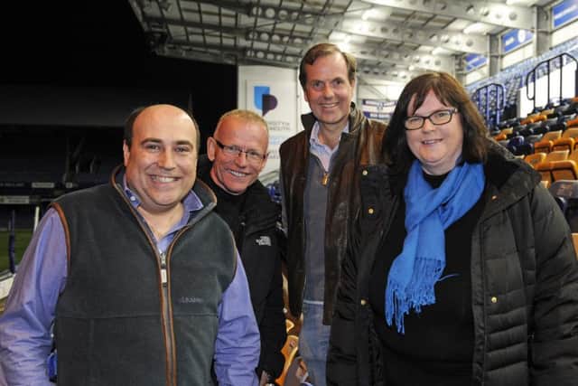 SLEEPING OUT From left  John Beresford (Managing Director of Buckland Development), Gary Jeffries (Chairman of Solent LEP), Mark Thistlethwayte (High Sheriff of Hampshire) and Anne-Marie Mountfield (Solent LEP Chief Executive)