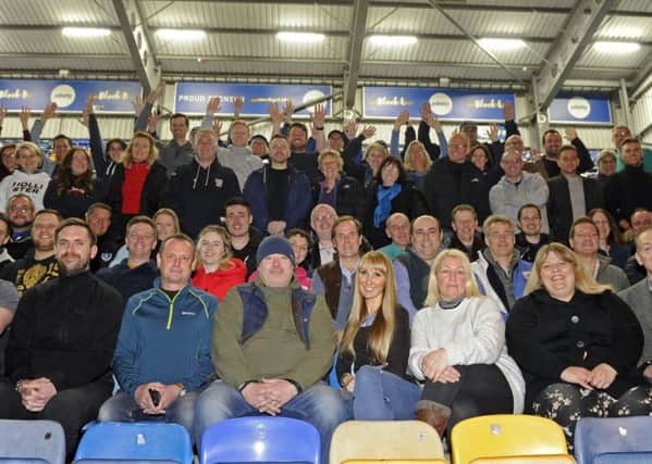 The CEO Sleepout at Pompey's Fratton Park Picture: Malcolm Wells (180416-6376)