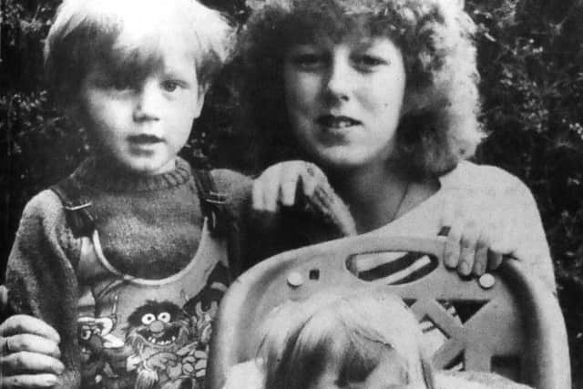 Theresa Paddon with her two children, Lee, 18 months, and Darren, three, at their home in Leigh Park