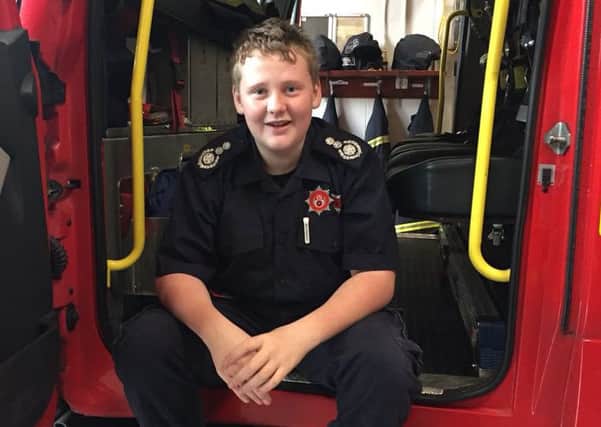 Andrew Impey during a recent trip to Cosham fire station