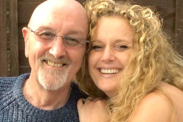 Salena Adams with her dad Henry Cole