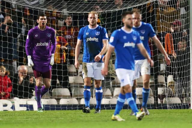 Pompey concede at Bradford. Picture: Joe Pepler