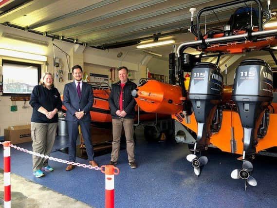 Portsmouth South MP Stephen Morgan on a visit to the Portsmouth Lifeboat station in Eastney