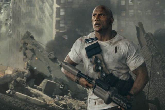 Dwayne Johnson in Rampage.