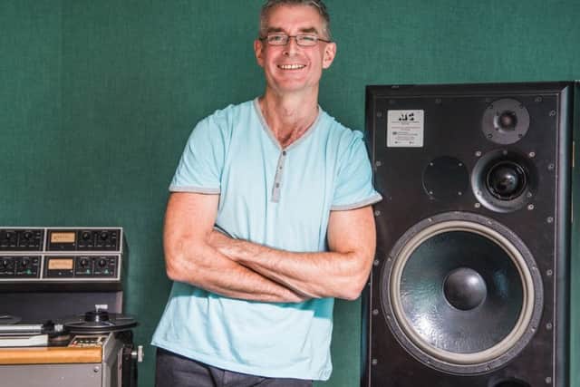 Rob Caiger of Immediate Records/Charly Records, taken at Alchemy Studios in London, where they mastered and cut the lacquers for Humble Pie on 79th Street