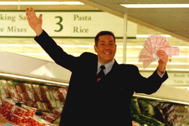 Dale Winton on the much-loved set of Supermarket Sweep. Credit: PA Wire