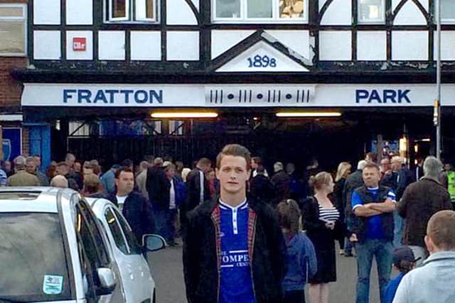 Tyler Smith outside Fratton Park