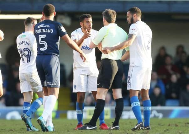 Nathan Thompson gets his marching orders at Southend