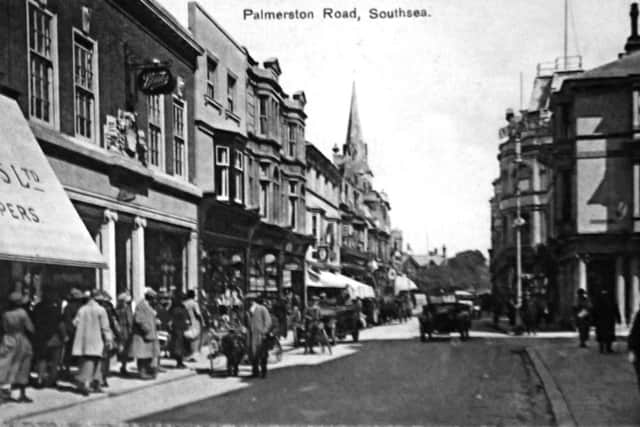 A superb view along Palmerston Road, Southsea, before the Luftwaffe arrived on January 10, 1941. Picture: Robert James Collection