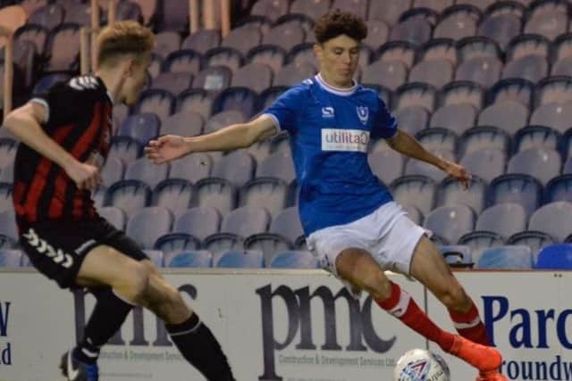 Leon Maloney scored the equaliser for Pompey. Picture: Colin Farmery