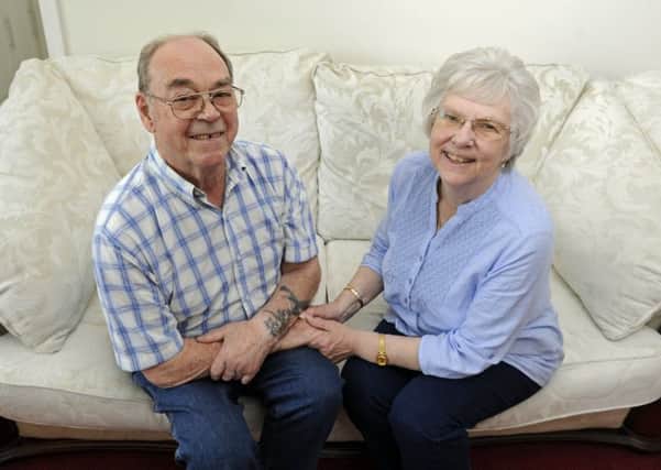 Eric and Maureen Chivers from Emsworth. Eric is heaping praise on the NHS for the superb teatment he recieved when he was in hospital with a serious illness     
Picture: Ian Hargreaves