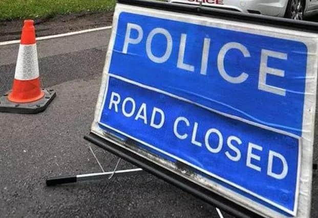 The road was closed for two and a half hours