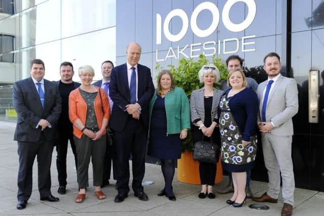 Secretary of State for Transport, The Rt Hon Chris Grayling MP with Cllr. Donna Jones, Leader of Portsmouth City Council during a visit to The LEP at Lakeside 1000 at North Harbour together with fellow Conservative Candidates for the Local Elections on May 3rd 2018.
Picture by: Malcolm Wells