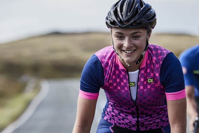Victoria Lovett on a photo shoot with Portsmouth-based online tri-sport retailer Wiggle, who have shown a commitment to using and supporting real riders in their campaigns. Picture: Wiggle