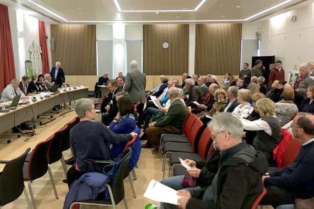 Residents and groups gathering at the development consultation forum at Havant Borough Councils Public Service Plaza. Picture: Richard Kennett