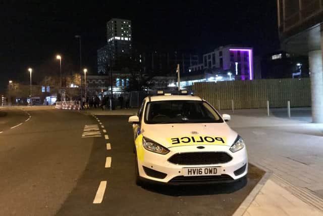 Police at Catherine House in Stanhope Road Portsmouth on April 19 after a suspicious device was found in the building. Picture: Byron Melton