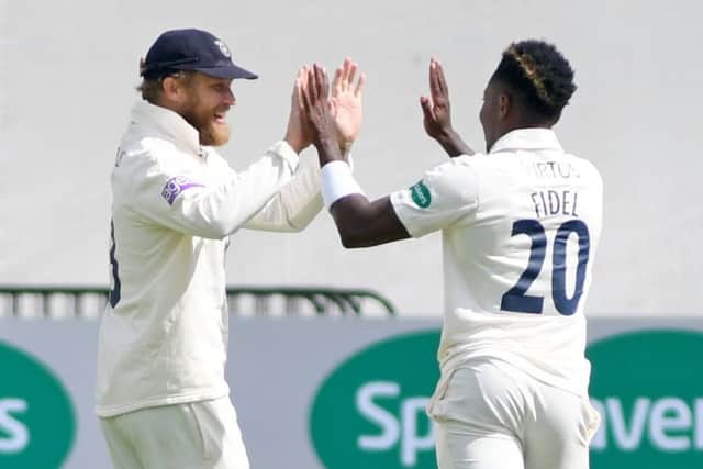 Wickets: Fidel Edwards Picture: Neil Marshall