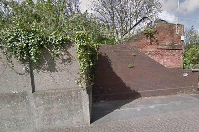 Cosham footbridge has been closed off to the public. Picture: Google Maps