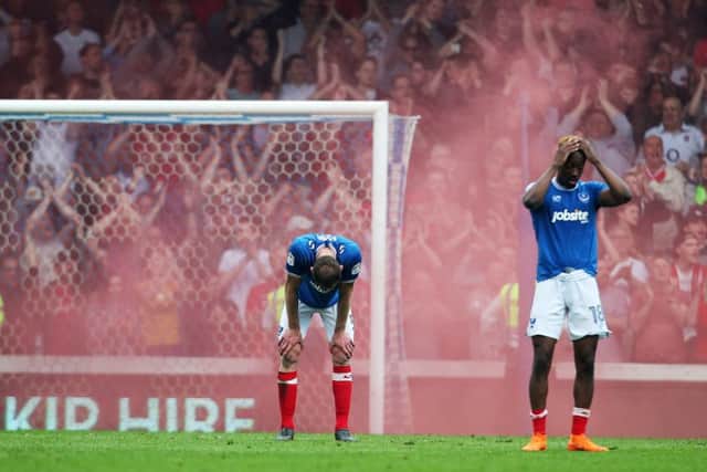 Pompey lost 1-0 in the League One match against Charlton. Picture: Joe Pepler