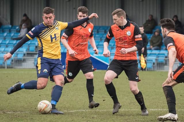 Ben Wright scored four goals for Gosport Borough in their win against Frome Town.  Picture: Keith Woodland