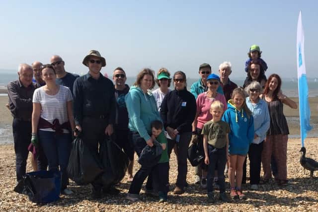 Volunteers who helped with the beach clean