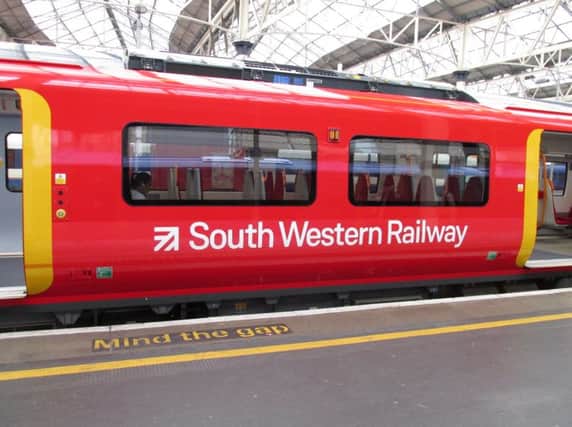 One of the new Class 707 trains at London Waterloo. Picture: South Western Railway PPP-180313-105841001