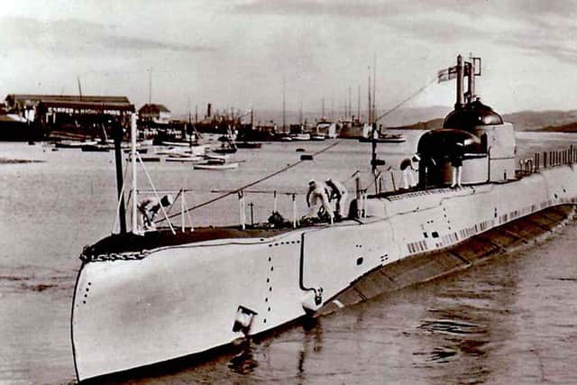 HMS Porpoise in Portsmouth Harbour... or the River Itchen, Southampton, as suggested by one reader?