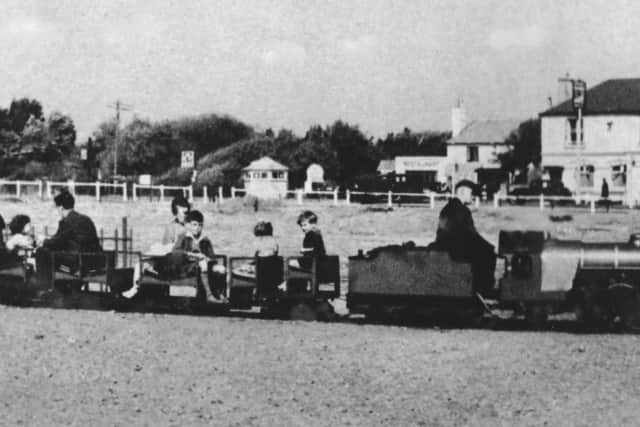 Long before the modern miniature railway from the funfair to Eastoke, Hayling Island this one in the 1940s.