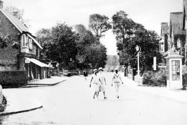 Looking at the womens clothes I guess this picture was taken in the 1920s. Its at Beach Road (Bank Corner) ,Hayling Island. Picture: Roger Allen Collection