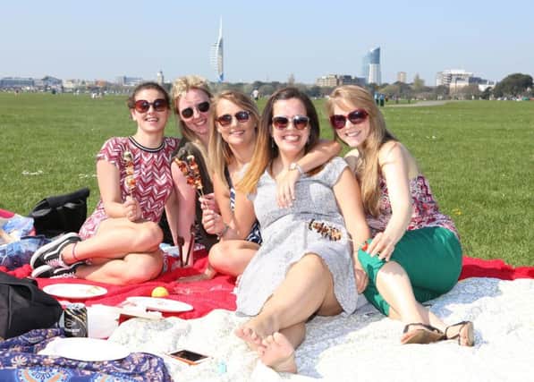 Friends enjoying a barbeque on Southsea Common. Picture : Habibur Rahman