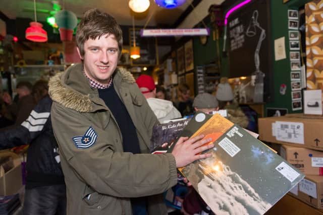 Enthusiast Matt Searson with his selction of collectable vinyl releases. Picture: Duncan Shepherd (180341-007)