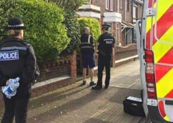 The police cordon in Meon Road