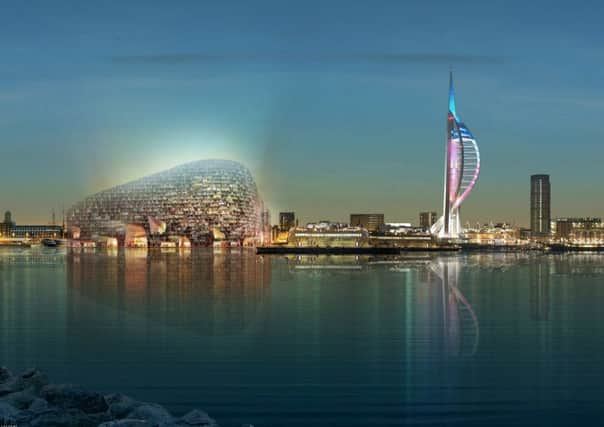 An artist's impression for Pompey's ambitious plans for a new stadium at The Hard they released on April 24, 2007
