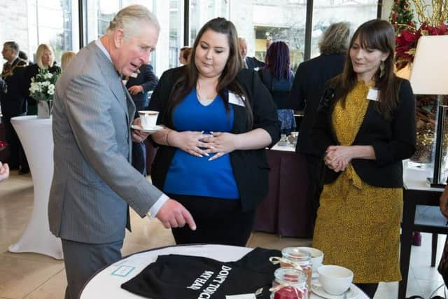 Carly Thompsett with Prince Charles