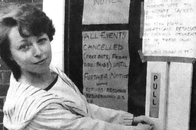 jpns 190518 retroLockout - Catering assistant and NUPE shop steward Rachel Moseley locked out of Alexandra House, Portsmouth